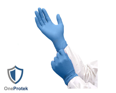 Gants d'Examen Nitrile Bleus – Carton de 5 sachets refermables de 200