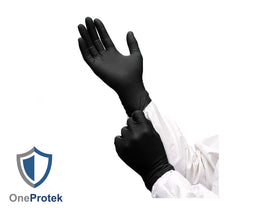 Gants d'examen Nitrile Noirs 4 g – Carton de 10 boîtes de 100