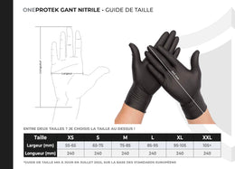 Gants d'examen Nitrile Noirs 4 g – Carton de 10 boîtes de 100