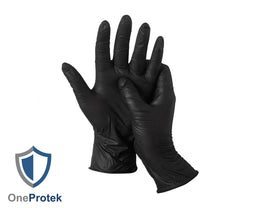 Gants Vitrile (Nitrile-Vinyle) Noirs 5.5 g – Carton de 10 boîtes de 100 – Taille S