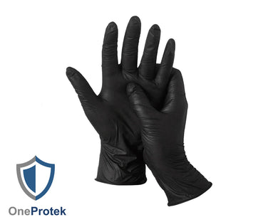 Gants Vitrile (Nitrile-Vinyle) Noirs 5.5 g – Carton de 10 boîtes de 100 – Taille S