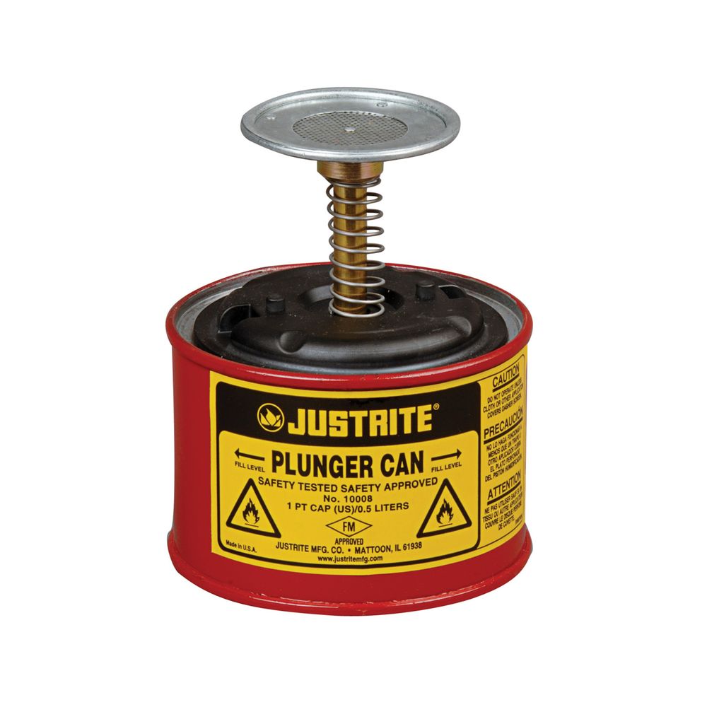 Humecteur de sécurité en acier pour solvants inflammables – Justrite 1008
