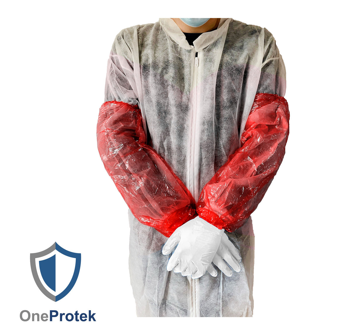 ONEPROTEK Manchettes de Protection Jetables 45 cm – Carton de 20 sachets de 100
