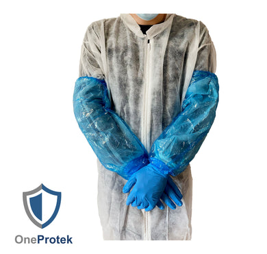 ONEPROTEK Manchettes de Protection Jetables 45 cm – Carton de 20 sachets de 100