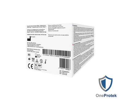 ONEPROTEK Masques Chirurgicaux 3 Plis Type IIR EN 14683 – Carton de 40 boîtes de 50