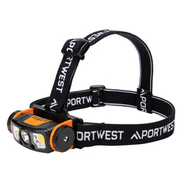 Lampe Frontale USB à LED avec Détecteur de Mouvement PA76 Noir/Orange Portwest