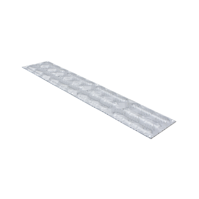 Bande de guidage podotactile aluminium 3 nervures - vissage, NF P98-352, fort trafic