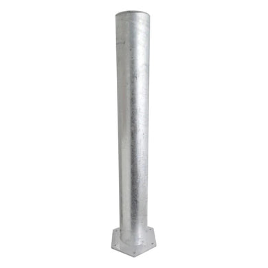 Poteau de protection acier galvanisé à chaud Ø90 mm à 270 mm sur platine
