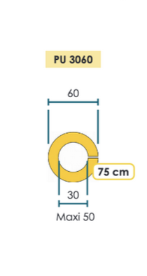 Protection de tuyaux en mousse EVA Ø60/80 – Noir/Jaune