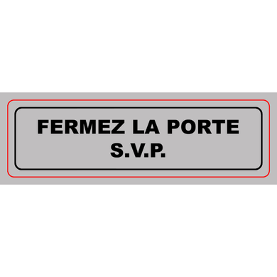 Panonceau PVC adhésif