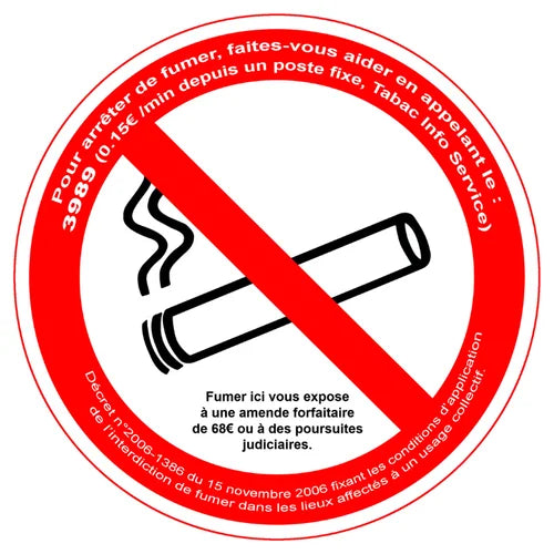 Panneau de signalisation PVC adhésif - Ø180mm