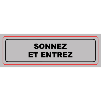 Panonceau PVC adhésif