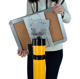 Support porte-affiche A4 avec rotule – Orientations portrait, paysage et angulaire