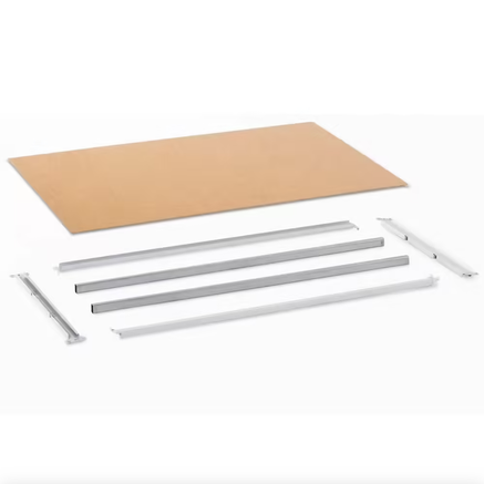 Tablette galvanisée pour rayonnage Epsiline avec recouvrement isobois