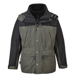 Veste 3-en-1 Nylon Imperméable Doublée Polaire