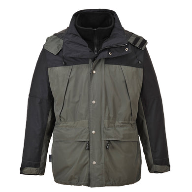 Veste 3-en-1 Nylon Imperméable Doublée Polaire