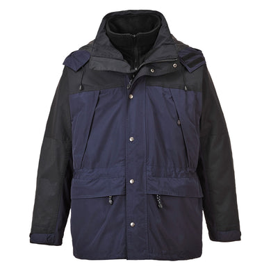 Veste 3-en-1 Nylon Imperméable Doublée Polaire