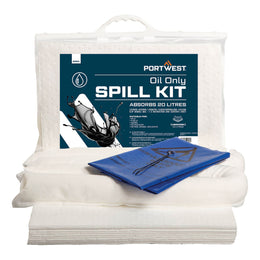 Kit Absorbant 20 Litres Hydrocarbures Uniquement SM60 Blanc Portwest