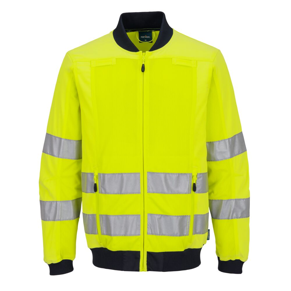 Veste de travail HV avec panneaux en mesh