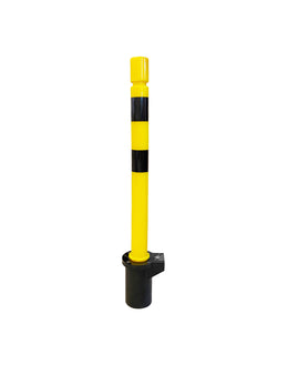 Base à sceller amovible pour poteau à mémoire de forme Ø 80 mm - ouverture clé pompier