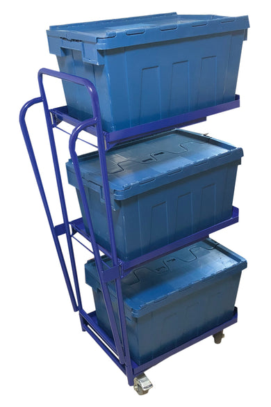 Chariot pour bacs DSW et Bacs E - 3 plateaux acier, charge 20 kg/plateau