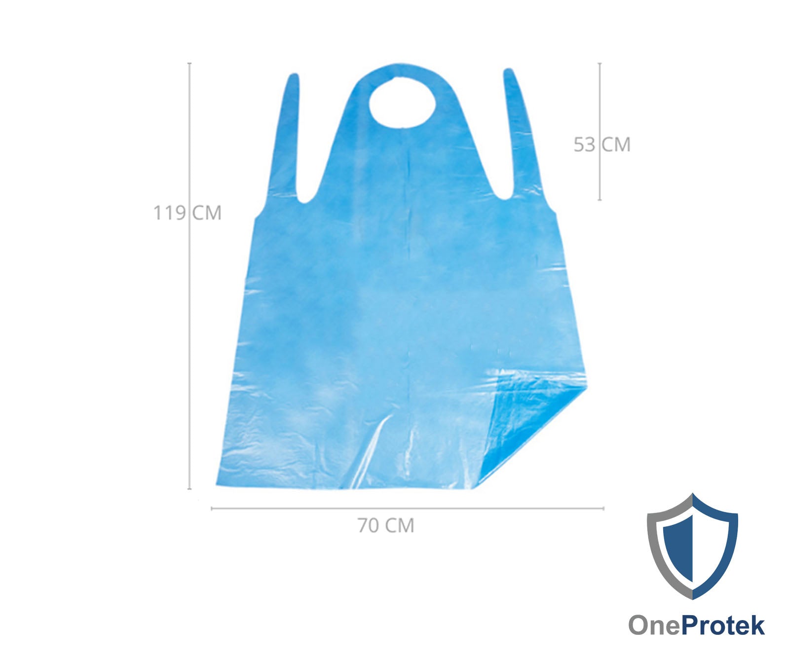ONEPROTEK Tabliers de Protection Jetables en Liasse 120×70 cm – Carton de 10 sachets de 100 – Bleu
