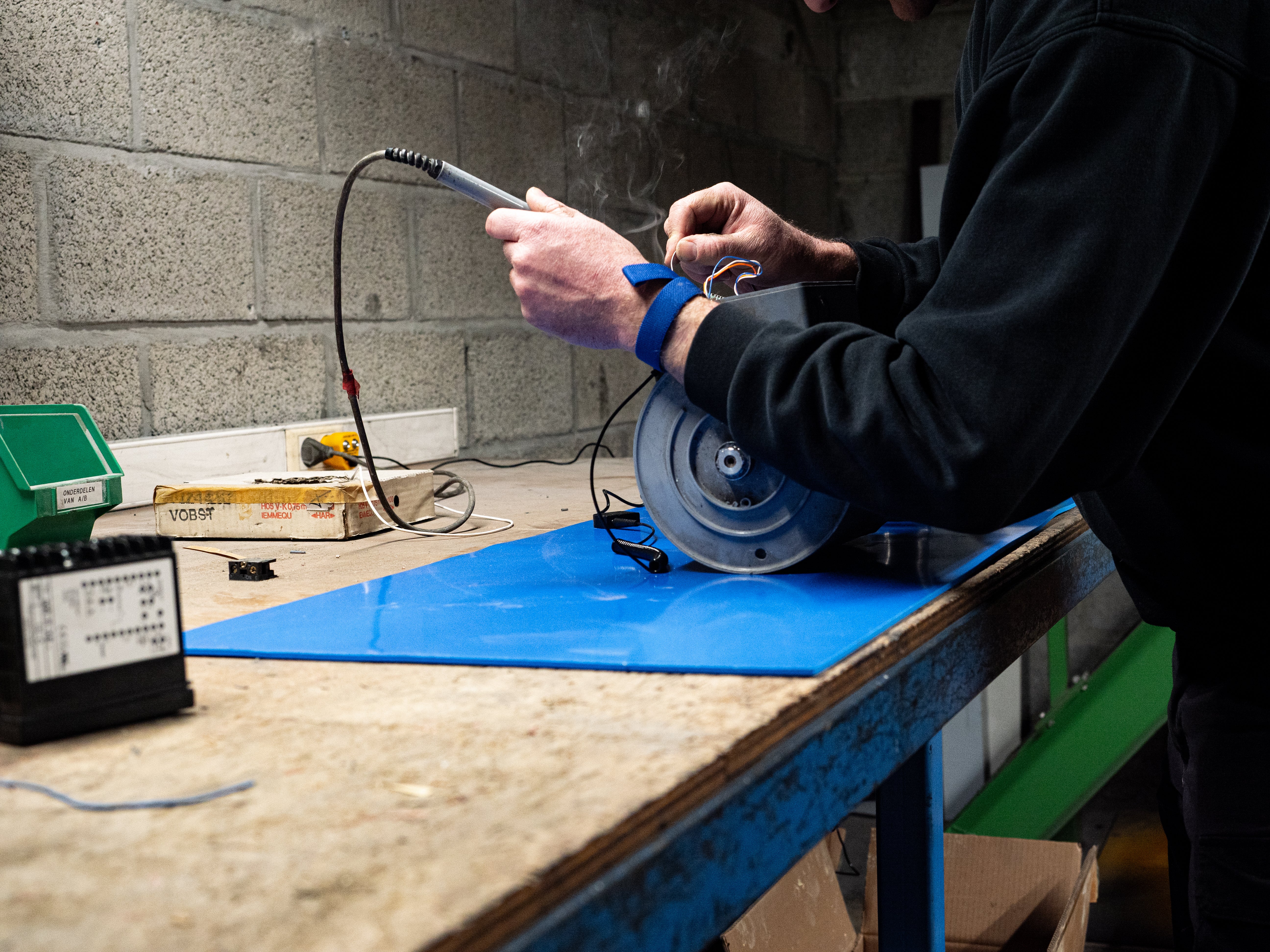 Tapis de table ESD - Surface lisse bleu - Série W3