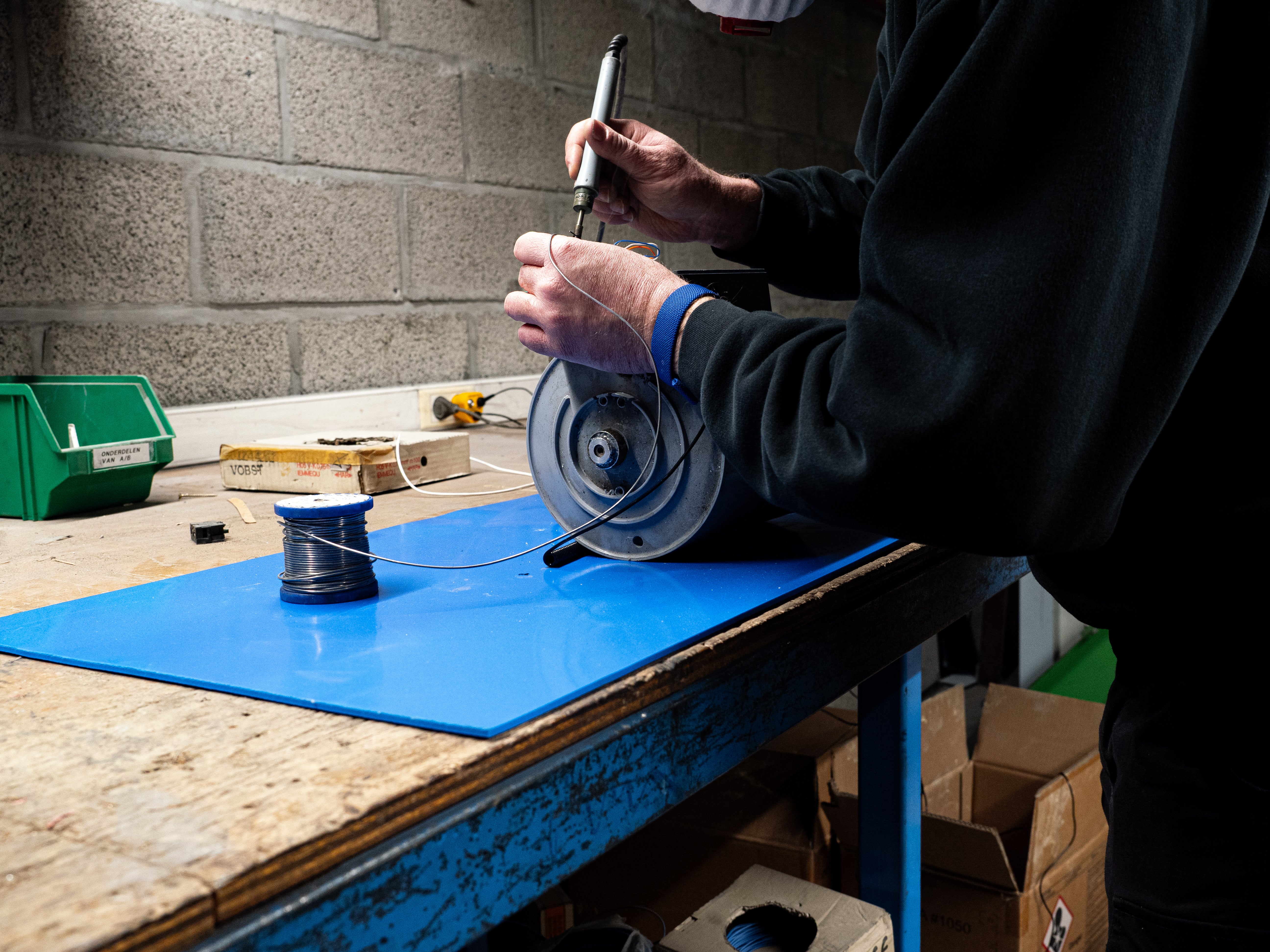 Tapis de table ESD - Surface lisse bleu - Série W3