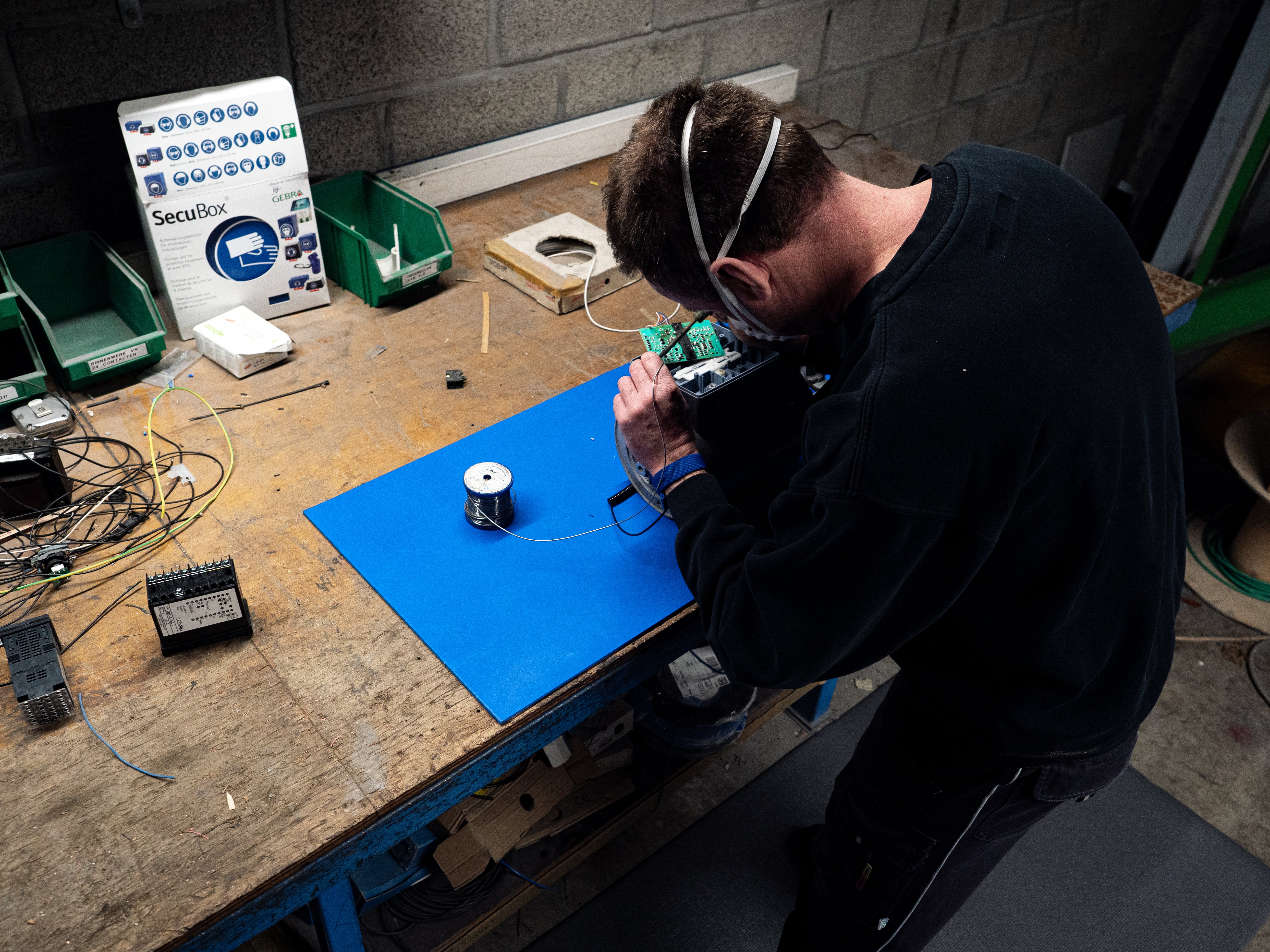 Tapis de table ESD - Surface lisse bleu - Série W3