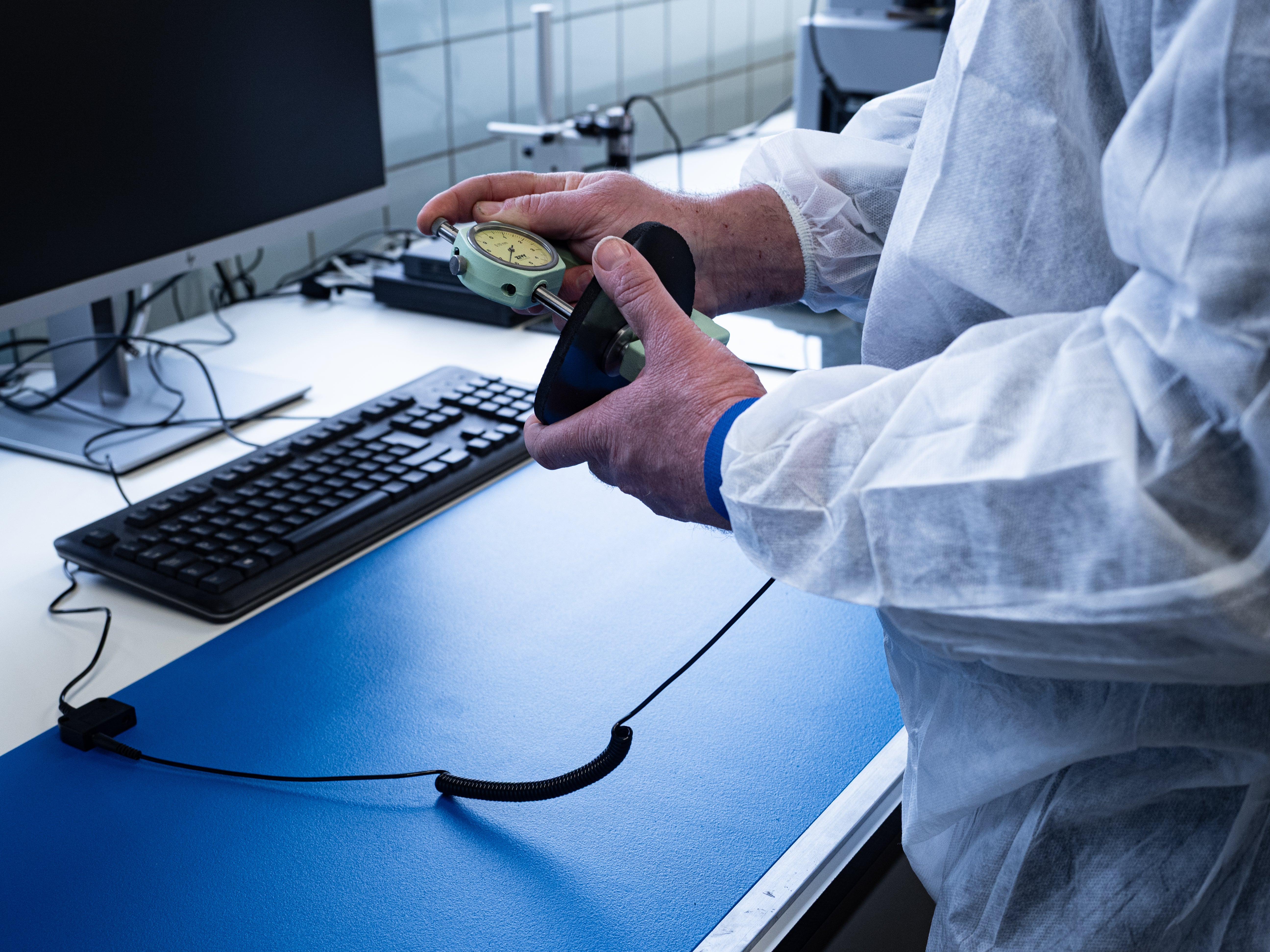 Tapis de table ESD - Surface lisse bleu - Série W3