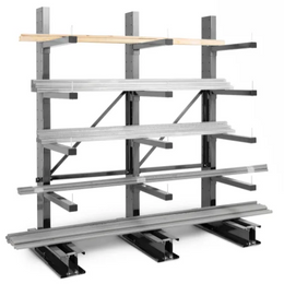 Bras pour rayonnage cantilever léger, section 80x40x2 mm