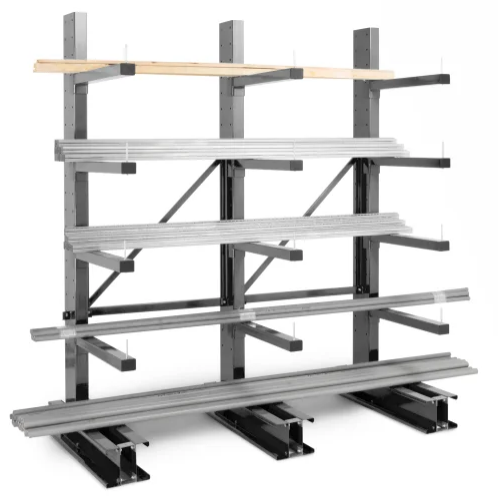 Bras pour rayonnage cantilever léger, section 80x40x2 mm