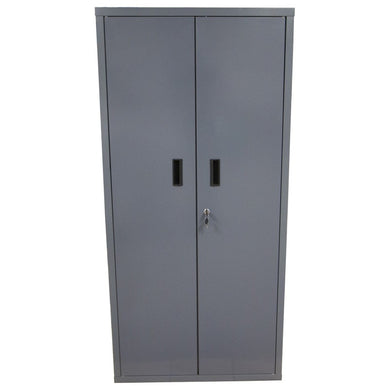 Armoire à bacs avec portes verrouillables - 40 bacs polypropylène, structure acier