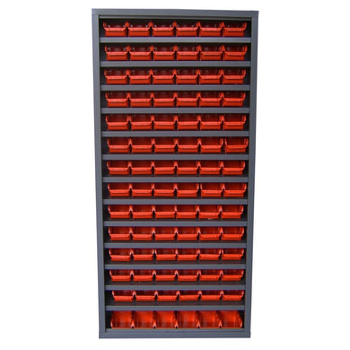 Armoire à bacs sans portes - 40 bacs polypropylène en accès libre, acier, 30 kg
