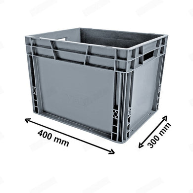 Bac de manutention norme Europe 400×300 mm - picking précis, 10 à 25L