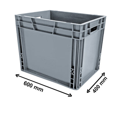 Bac de manutention norme Europe 600×400 mm - 20L à 90L, gerbable