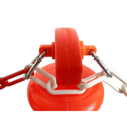 Balise haute visibilité polypropylène - socle caoutchouc 6kg, classe 2, compatible chaîne et barrières