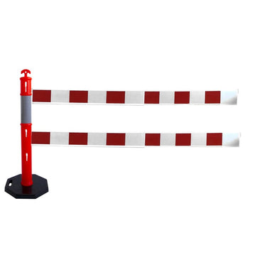 Balise haute visibilité avec barrière extensible