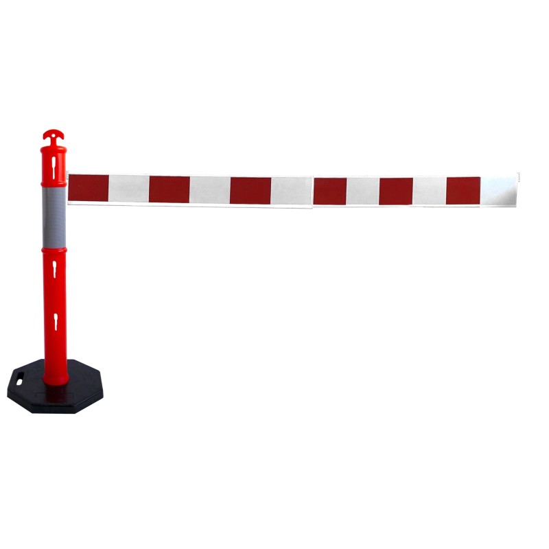 Balise haute visibilité avec barrière extensible