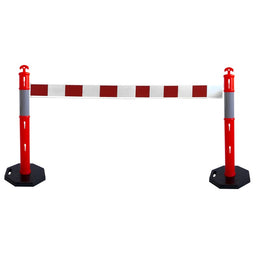 Kit balise haute visibilité avec barrière extensible - socle 6kg, classe 2, 1 à 4 balises