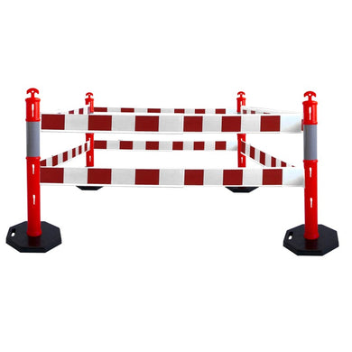 Balise haute visibilité avec barrière extensible