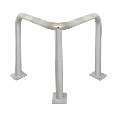 Arceau de protection d'angle en acier Ø 76 mm