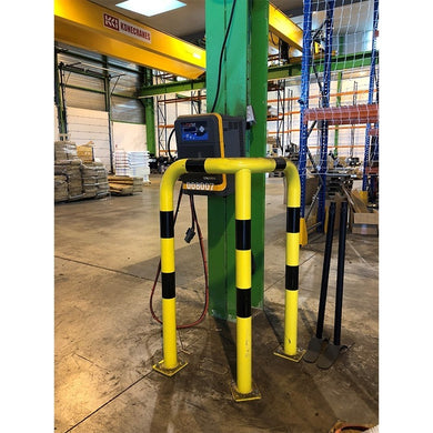 Arceau de protection d'angle en acier Ø 76 mm