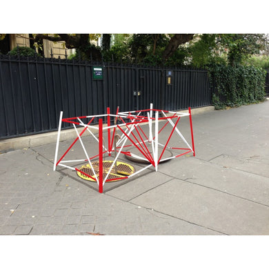 Barrière de regard extensible en alu ou acier – 1 300×1 300 mm ouverte, H. 1 080 mm