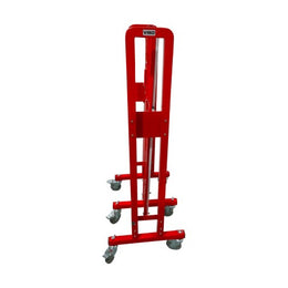Barrière de sécurité extensible en acier - jusqu'à 4 m, 4 roulettes avec freins, finition époxy
