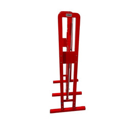 Barrière de sécurité extensible en acier - jusqu'à 4 m, 4 roulettes avec freins, finition époxy