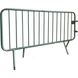 Barrière de police acier galvanisé avec plaque d'identification - 2 000 × 1 100 mm
