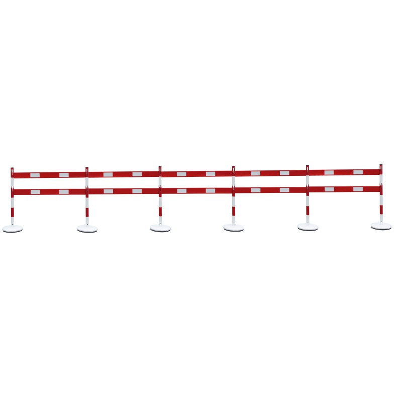 Poteaux de balisage acier avec barrières