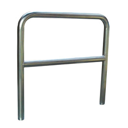 Barrière acier galvanisé Ø 60 mm à sceller - haute résistance, longueur 1 000 à 2 000 mm