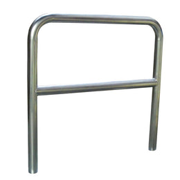 Barrière acier galvanisé Ø 60 mm à sceller - haute résistance, longueur 1 000 à 2 000 mm
